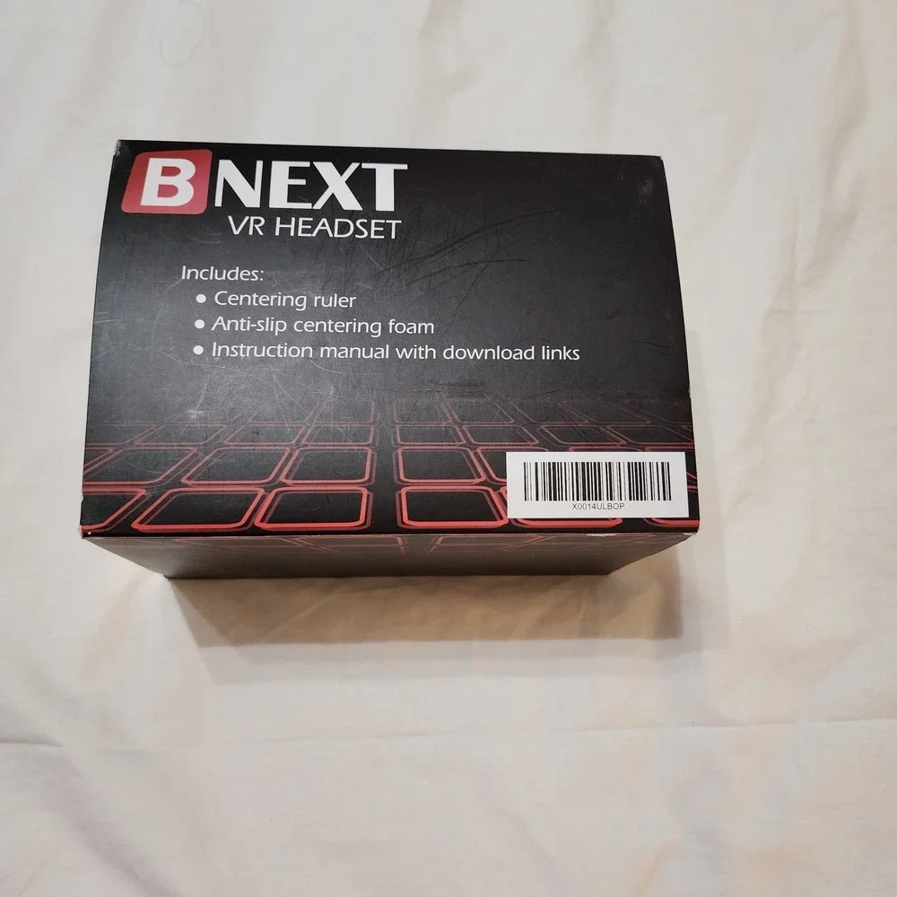 BNEXT VR Headset - Universal Virtual Reality Goggles - iPhone & Android Red EUC‎